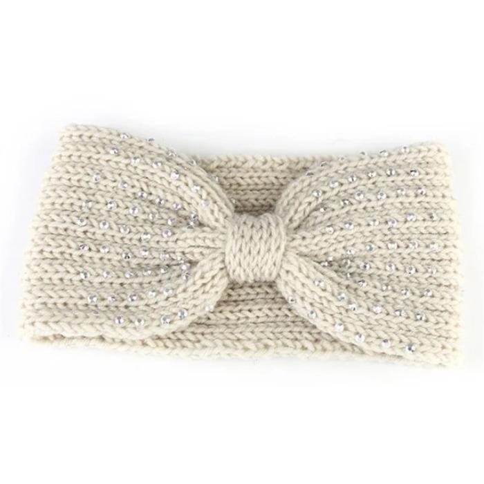 Winter Ear Warmer Headband Women Fashion Elastic Wool Knitted Headband Head Wrap Hairband Girls Elegant Hair Band Accessories