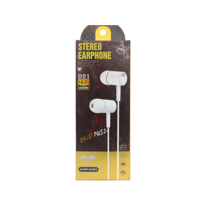 D21 Kabelgebundenes Headset In-Ear Bass Ohrstöpsel Smart Gaming Kopfhörer mit Mikrofon für Mobiltelefon Computer
