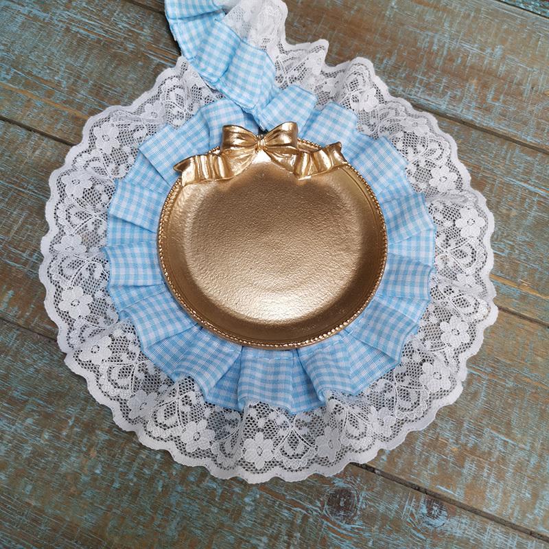 Lolita Style Double-layer Lattice Webbing Pleated Lace DIY Children's Clothing Doll Hat Dress Collar Skirt Hem Sewing Decoration