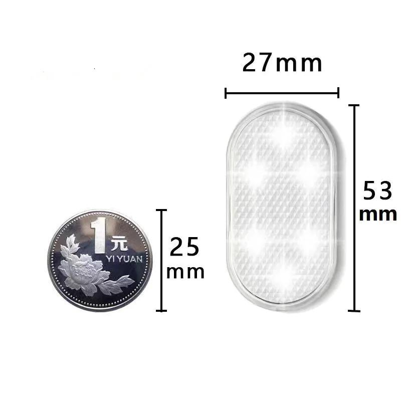 2PCS Car Roof Magnets Reading Lamp Touch LED Indoor Car Lighting Ceiling Lamp Magnet USB Car Interior Light Mini LED Light