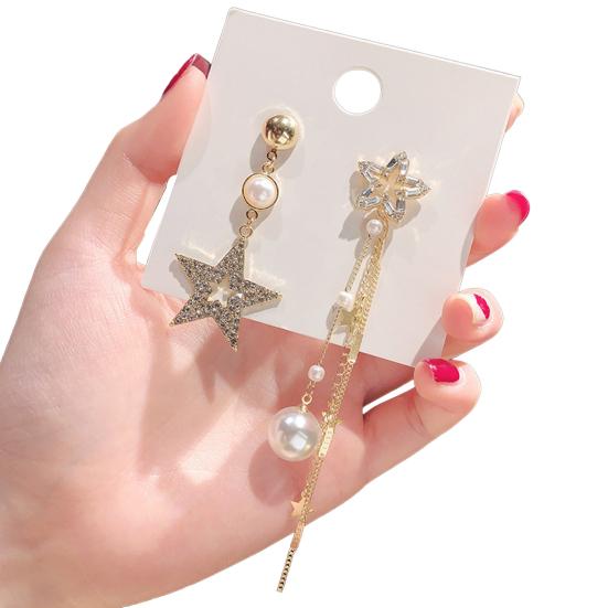 

1 пара сережек-капель с искусственным жемчугом, преувеличенные винтажные серьги-гвоздики с кисточками и бантом 5