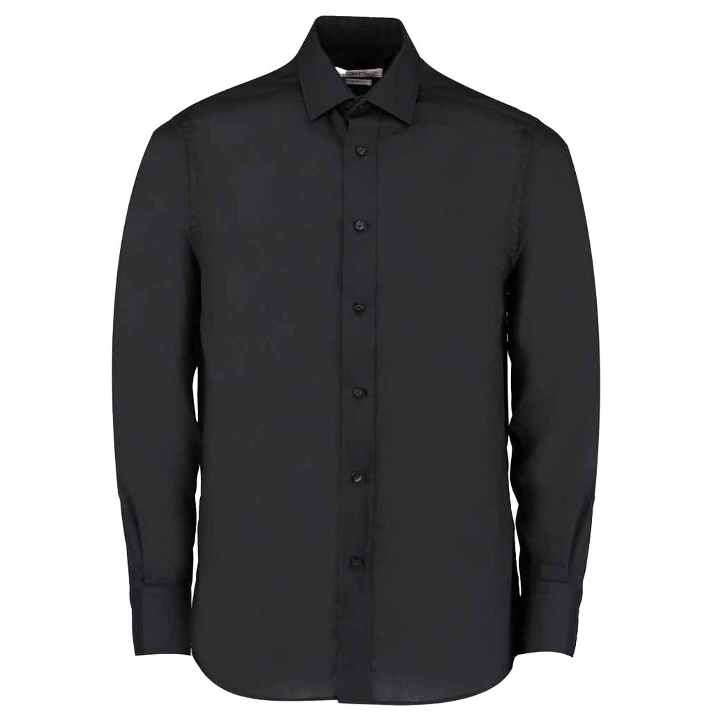 Kustom Kit Mens Poplin Tailored Long-Sleeved Shirt