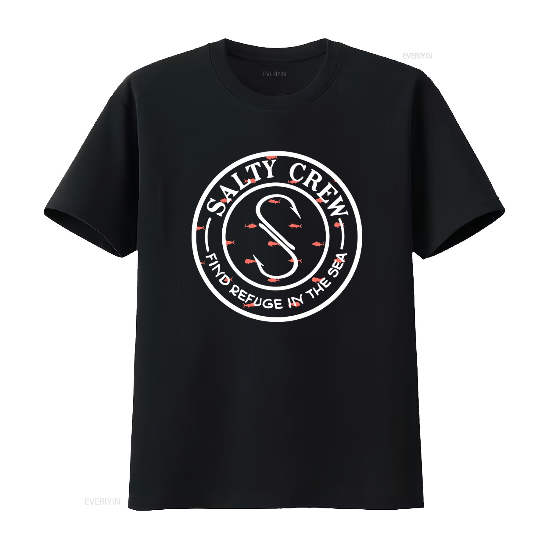 

SALTY CREW Mens M Red Fishing Fish T Shirt Find Refuge In The Sea Design vintage Washed graphic fashion Soft Stylish 4XL