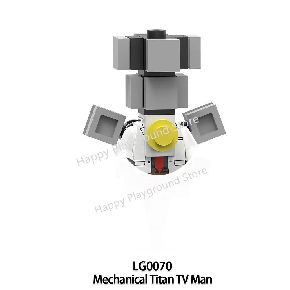 New Skibidi Toilet Man Anime Cartoon Bricks Dolls Figure Cameraman Speakerman TV Man Action Bricks Toy Figures Building Blocks