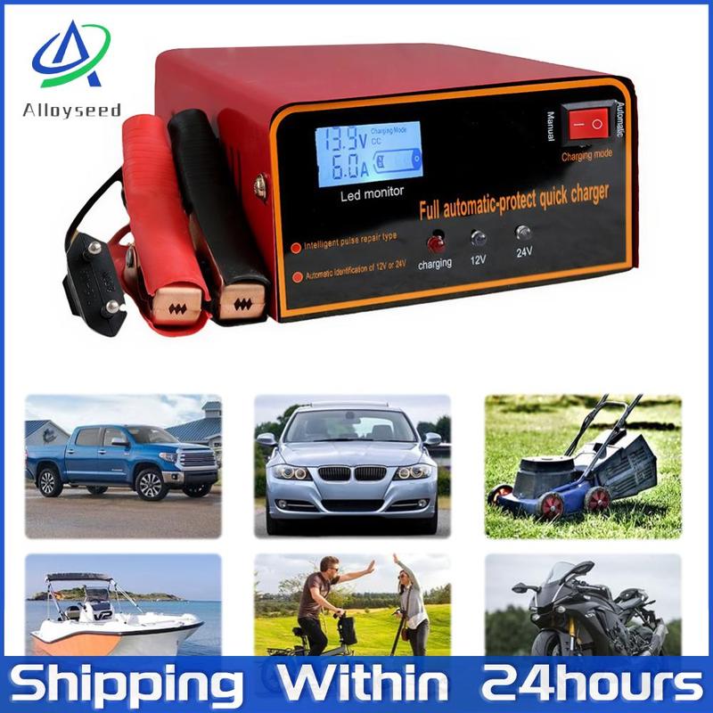 12v24v Fast Charging Car Jump Starter with Clip Portable Truck Charging Tool Battery Detection for Trucks Agricultural Machinery