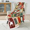 Festive Christmas-themed Illustrated Designs Blanket Flannel Material Soft Warm for All Seasons Home Outdoor Camping Picnics RV