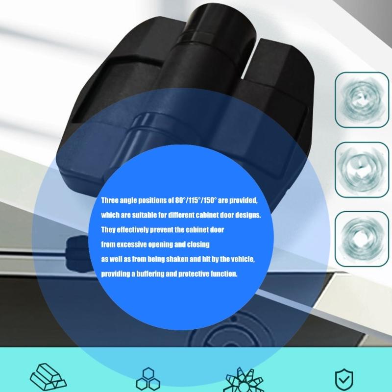 Nylon Kunststof Scharnier Voor Campers Jachtdeuren Veilige Hoekpositionering Stopmechanisme Waterdicht 80°115°150°