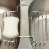 Stainless Steel Sink Sponge Holder Heavy Duty Sink Saddle Dish Brush Holder  Kitchen Gadgets