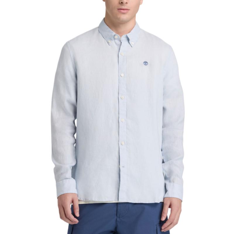 

Timberland Long Sleeve Polo Solid Linen Shirt Men shirts TB0A69FYA7E1 3XL