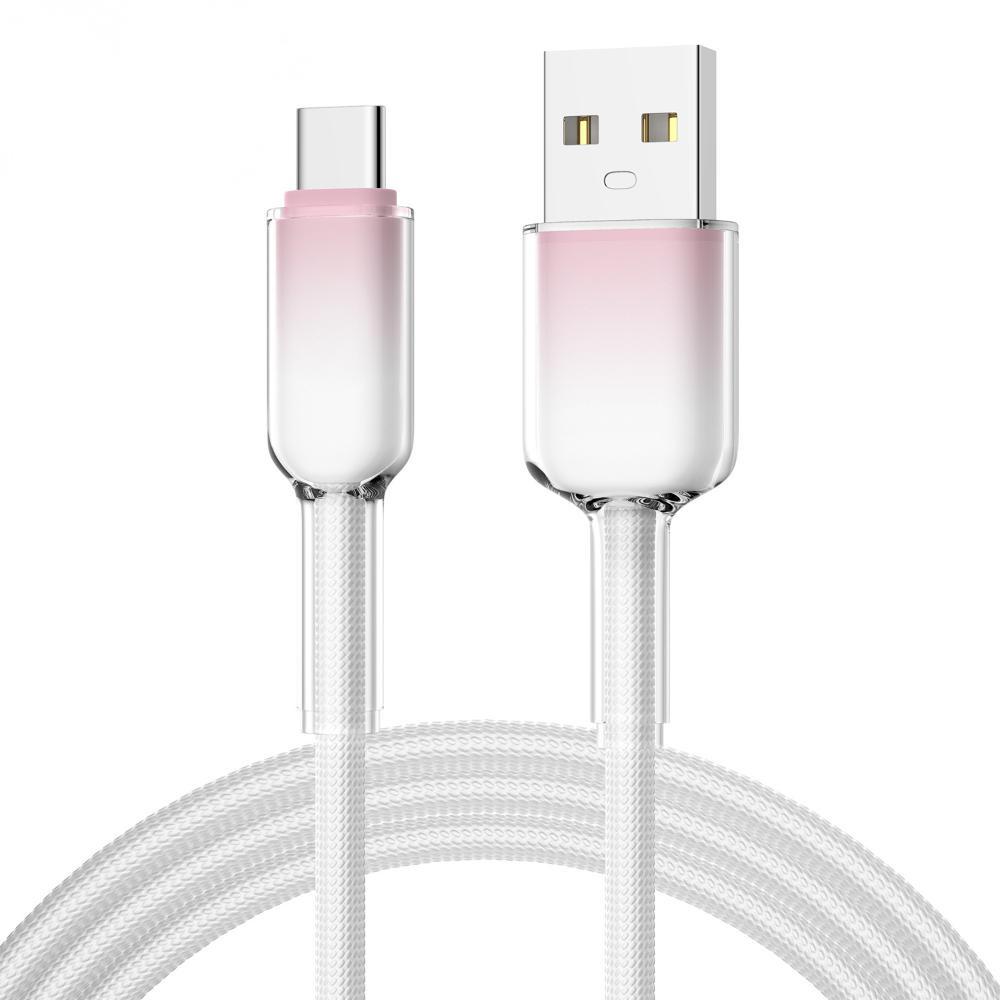 

Кабель Crystal Ice Gradient 120 Вт Super Fast Charging, Совместим с PD27W для устройств Huawei и Apple 15/16 1 Meter