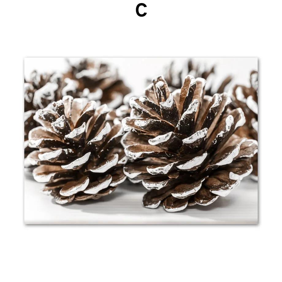 Christmas Winter Pine Forest Deer Lynx Modern Wall Art Canvas Painting Living Room Decoration Posters and Prints Wall Pictures