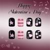 Pack of 48 Shining Artificial Nail for Special Occasions Featuring Rose Red Love Heart Glitters Valentines Theme