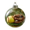 Ornamenti Divertenti per Albero di Natale a Forma di Palla Sportiva 3D Micro Scena Ornamento Sportivo Festivo Palla Trasparente Decorazione da Appendere Ornamento per la Casa