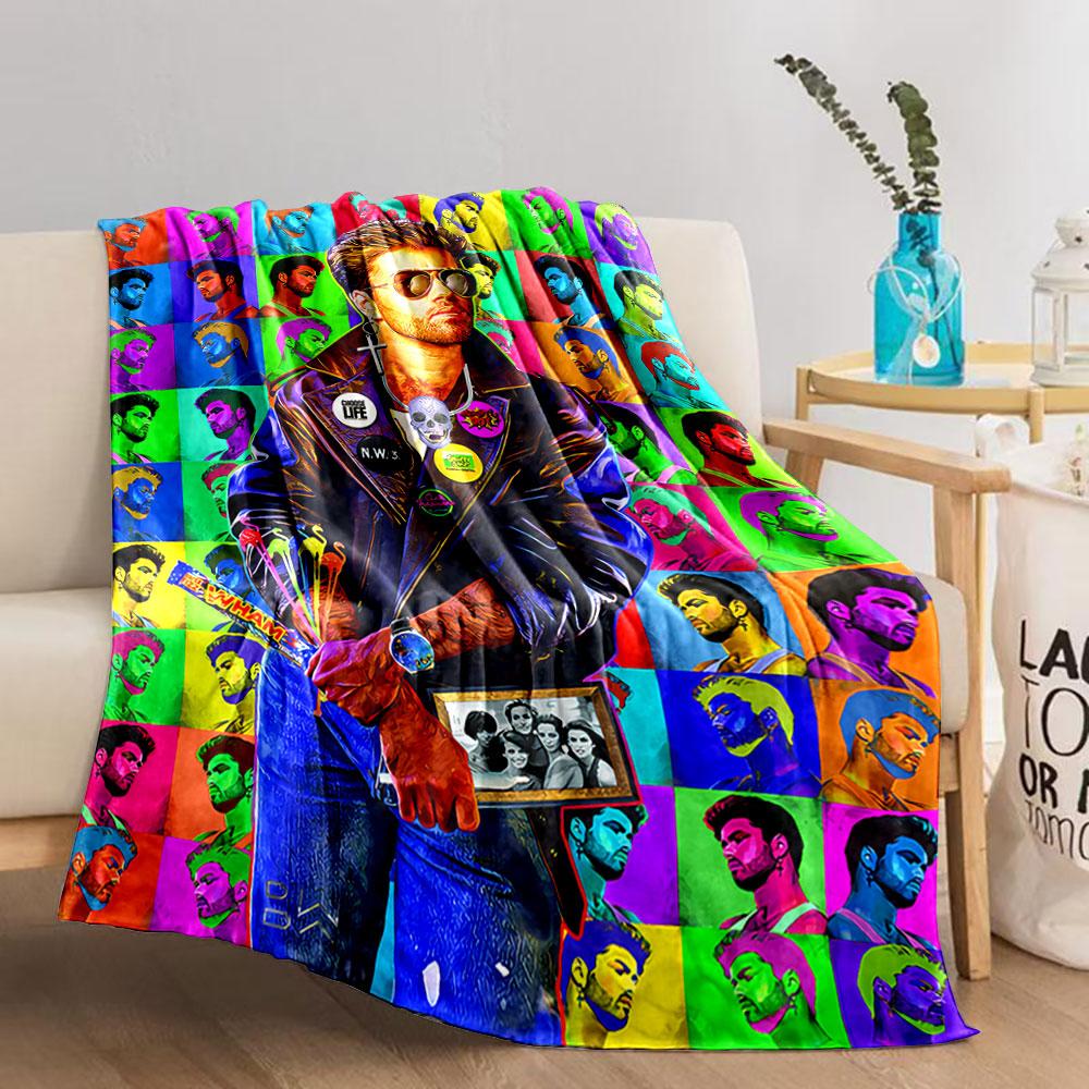 Pop Art Leather Jacket Print for All Seasons Blanket Lunch Break Throw Gift