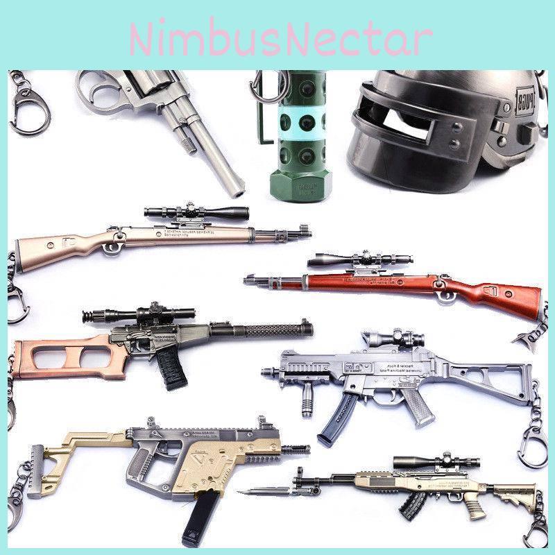 Model Gun Pubg Keychain Metal Game Peripheral Backpack Pendant Gift Children