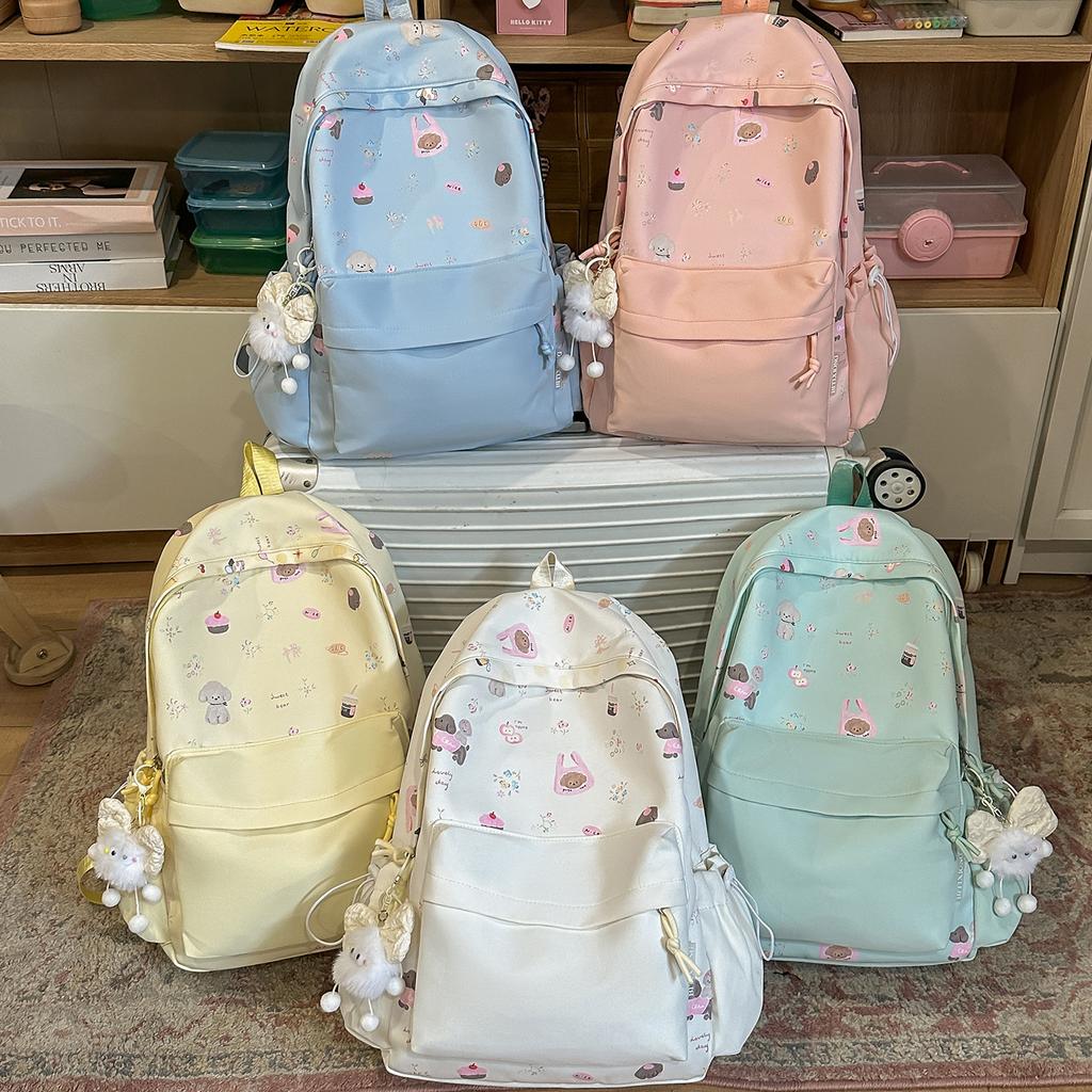 Schoolbag new schoolbag female primary and secondary school students backpack backpack cartoon niche design sense junior high school students backpack