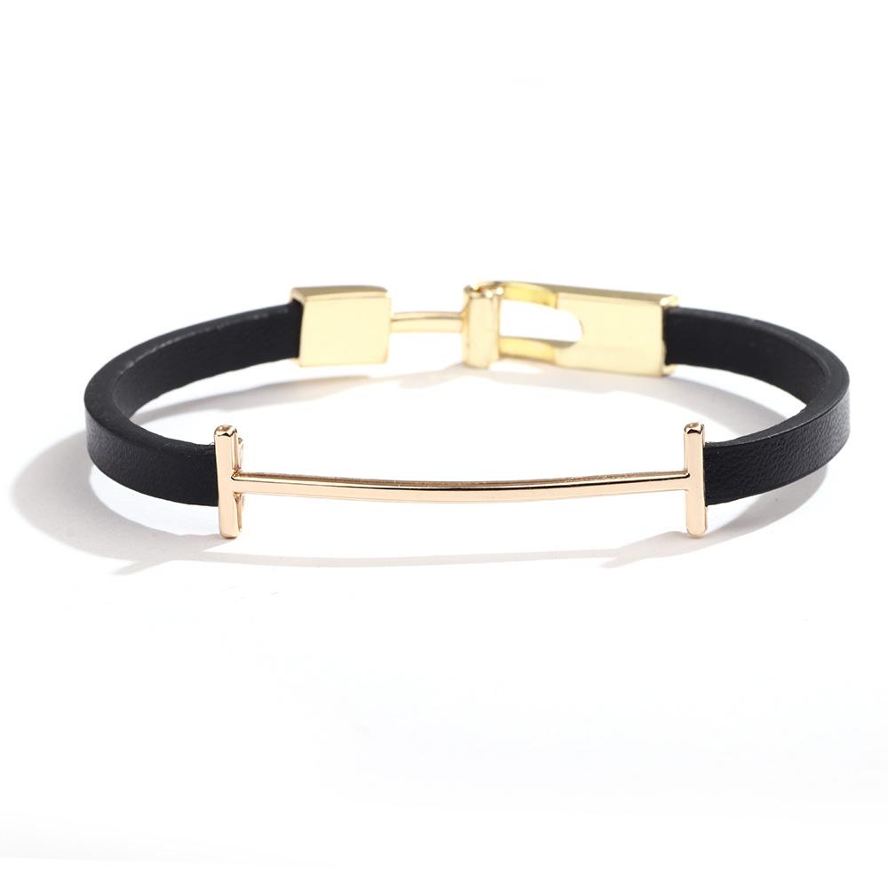 I-shaped Buckle Zinc Alloy Bracelet for Women, Fashionable Hot-selling Simple and Versatile Bracelet Accessories Gifts