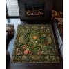 Green Flowers Rug Colorful Boho Decor Living Room Bedroom Rug Home Decoration Retro Carpet