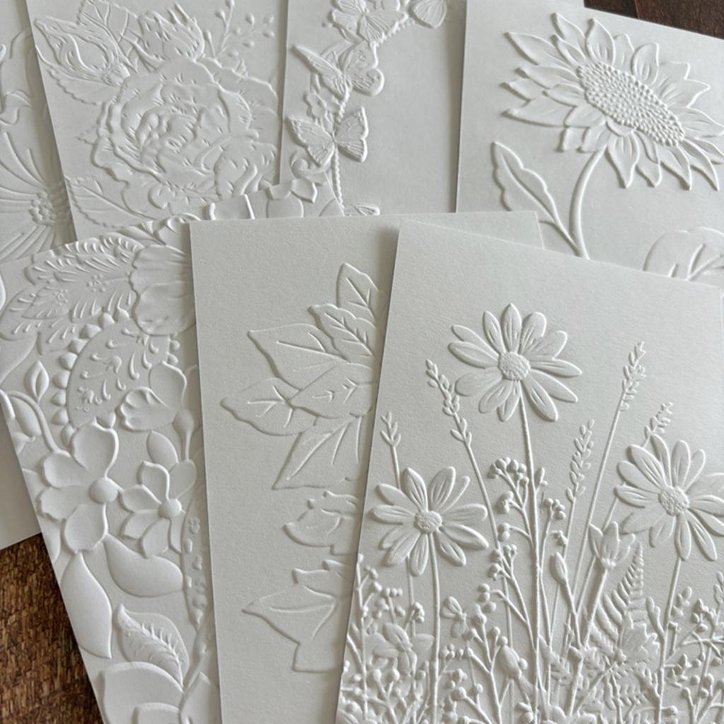 Textured Embossing Folder Butterfly Flower Tree Embossing Stencils Textured Scrapbooking Templates for Card Making