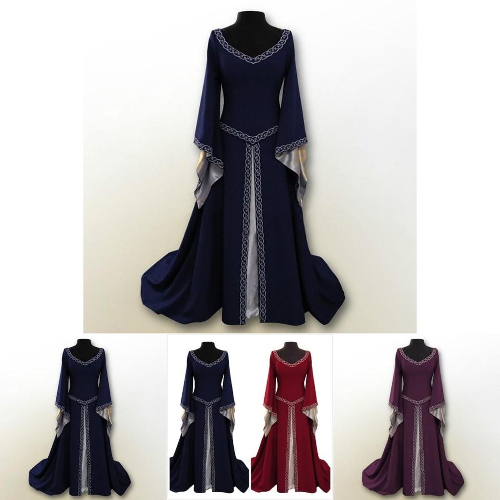 Enchanting Medieval Renaissance Women's Vintage Gown Dress For Fantasy Events And Parties