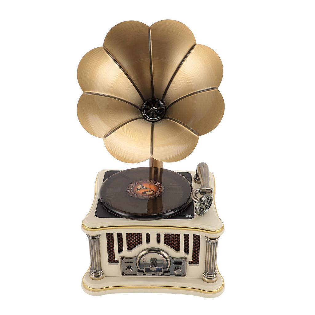Vintage Gramophone Speaker 2000mAh Input Retro CD Player Radio Speaker