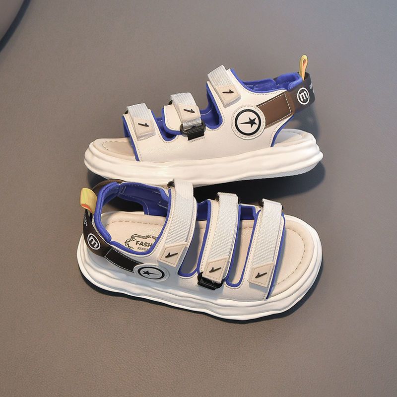 

Сандалии для мальчиков 2023 Лето Новый Мальчик Красивый Модный Модный Бренд Пляжные Туфли Большие Дети Водонепроницаемая Универсальная Детская Обувь