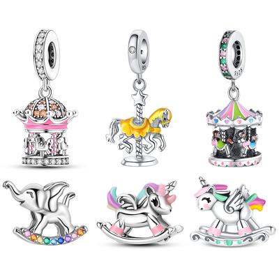 Colour Separation Carousel Pendant Copper Colors For Charms Copper Colors Original Bracelet For Jewelry Making