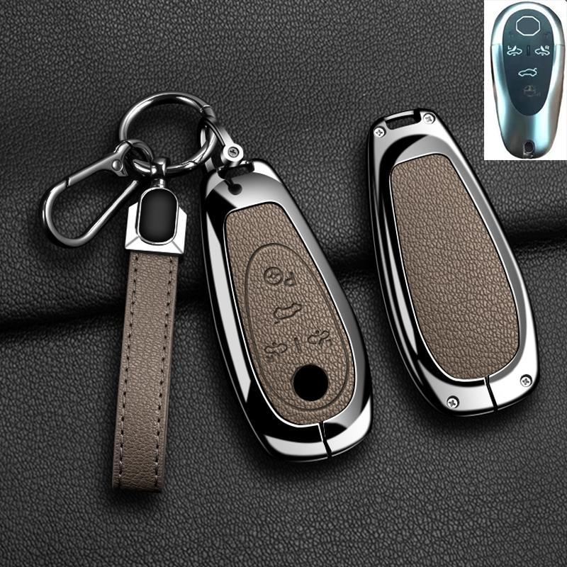 New Fashion Car Remote Key Case Cover for Morris Garages MG Cyberster Zinc Alloy Leather Protection Shell Keychain Accessories