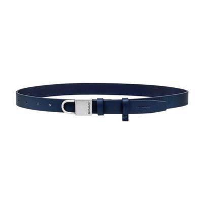 SENTIMENTS NR. 579 [MARINEBLAU] SILBERNE SCHLOSSSCHNALLE LEDER Gürtel