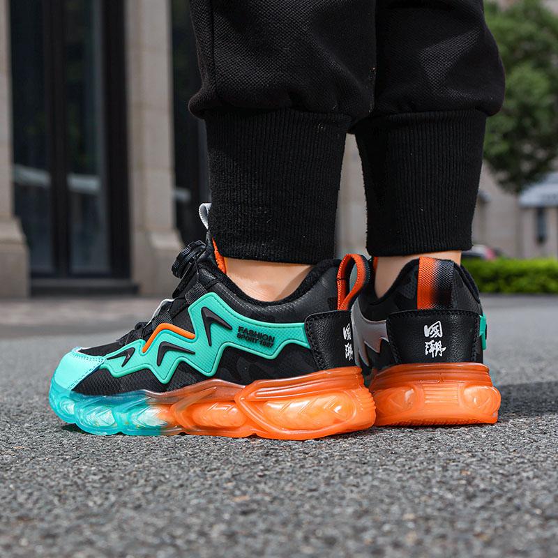 Autumn/Winter Kids Snow Sneakers Kids Short Fluff Sneakers Rotating Button Anti-Slip Sneakers Big Boy Cotton Shoes