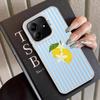 Case for Xiaomi Redmi A5 A1 A2 Plus 9C 13C K60 12C Note 9 10 10C 14C 9T Back Phone Cover Lemon Cool Stripe Pattern