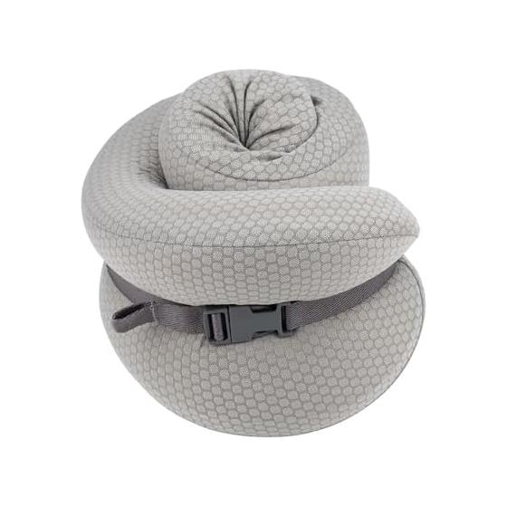 MCO Memory Foam Neck Pillow Quick Dry Travel Airplane Gray Z0298