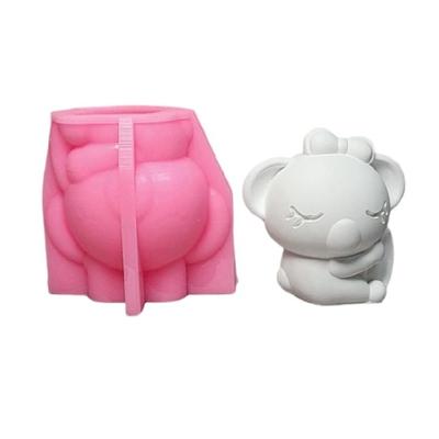 Koala Animal Figurine Silicone Candle Molds for Handmade Candle Soap Making Cement Gypsum Silicone Molds for Art Craft