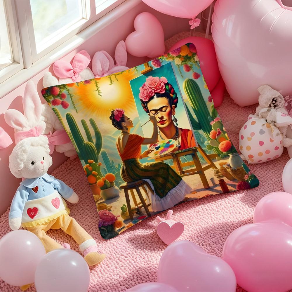 ART Frida KahloS Cushion Cover Pattern Printed Pillowcase for Living Room Sofa Cushion Cover & Bedroom Decor