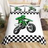 Dirt Bike Bettbezug Racing Motocross Fahrer Bettwäsche Set Teens Motorrad Rennfahrer Deckenbezug Sport Polyester Steppdeckenbezug