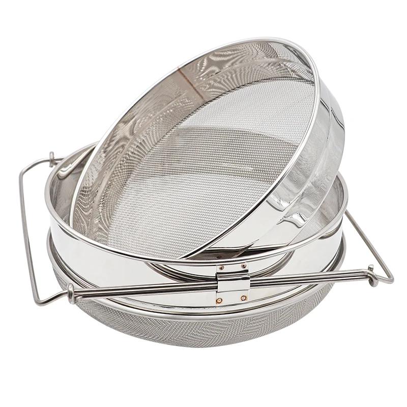 Stainless Steel Honey Filter Double Layer Filter Screen Settling Tank Colanders Strainers for Kitchen Beekeeping Apiculture Tool