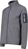 Men's Jacket CMP Fleece Jacquard-Knit-Tech Jacket (38H2237) Men's Fleece Jacket Jacquard-knit-tech with Diamond Pattern Grey/titanium