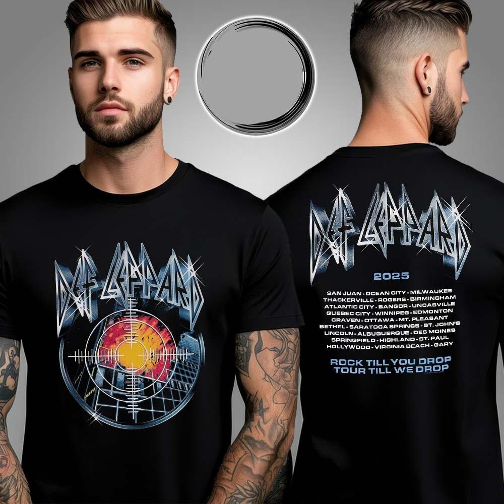 HOT NEW! Def Leppard Pyromania Summer Tour 2026 2 Sided Unisex T-Shirt Fans Gift XXL