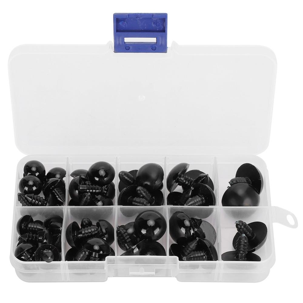 52pcs Black DIY Bear Eyes 12-20MM Doll Safety Eyes Doll Making Hand Made Materials Handmade Dolls