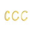 [Three Piece Light Luxury Row Drill Ear Cuff Clip Set for Non Pierced Ears Minimalist Design Earrings Set]