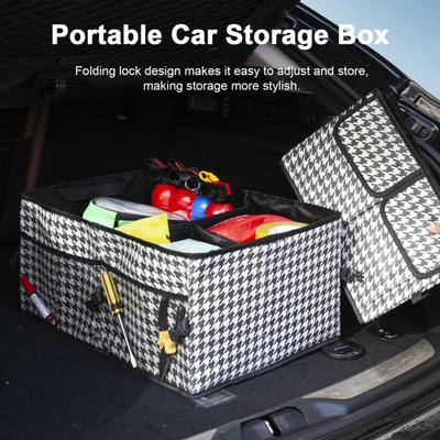 Úložný box do kufru auta Velkokapacitní s více přihrádkami Vodotěsný látkový skládací úložný koš