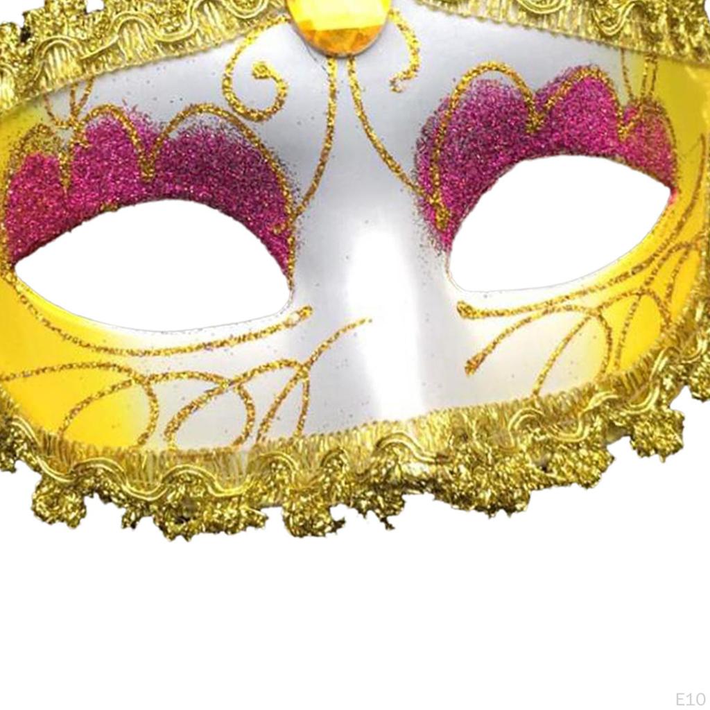 Ladies Masquerade Eye Mask Half Face Retro for Fancy Dress
