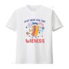 Retro Funny Th of July Just Here For The Wieners Hot Dog Patriotic Print Casual T Shirt Vintage Washed Soft Unisex Stylish