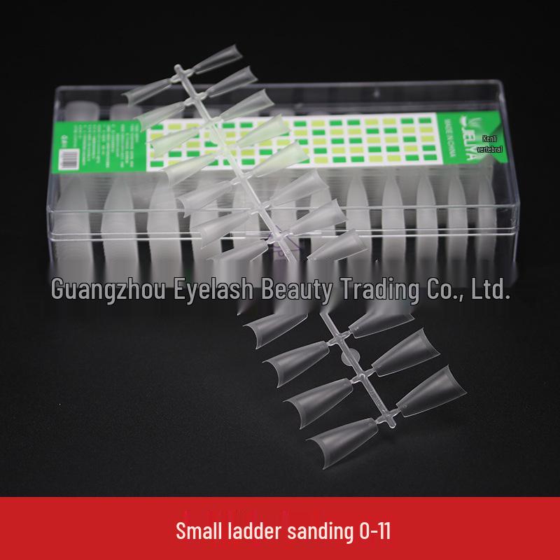 Crescent Curve Ultra Thin Shallow Half Cover Nail Tips - Transparent Frosted Milky White Extension for Salon Nail Art.