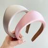 Retro Triangle Wide Edge Headband Elegant Anti Slip Hair Hoop Simple Fabric Women Hairband  Banquet