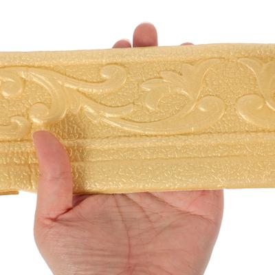 10M Foam Wall Border Peel Stick Self-Adhesive 3D Carved Golden Molding Trim For Baseboards Ceiling Corners Flexible Waterproof