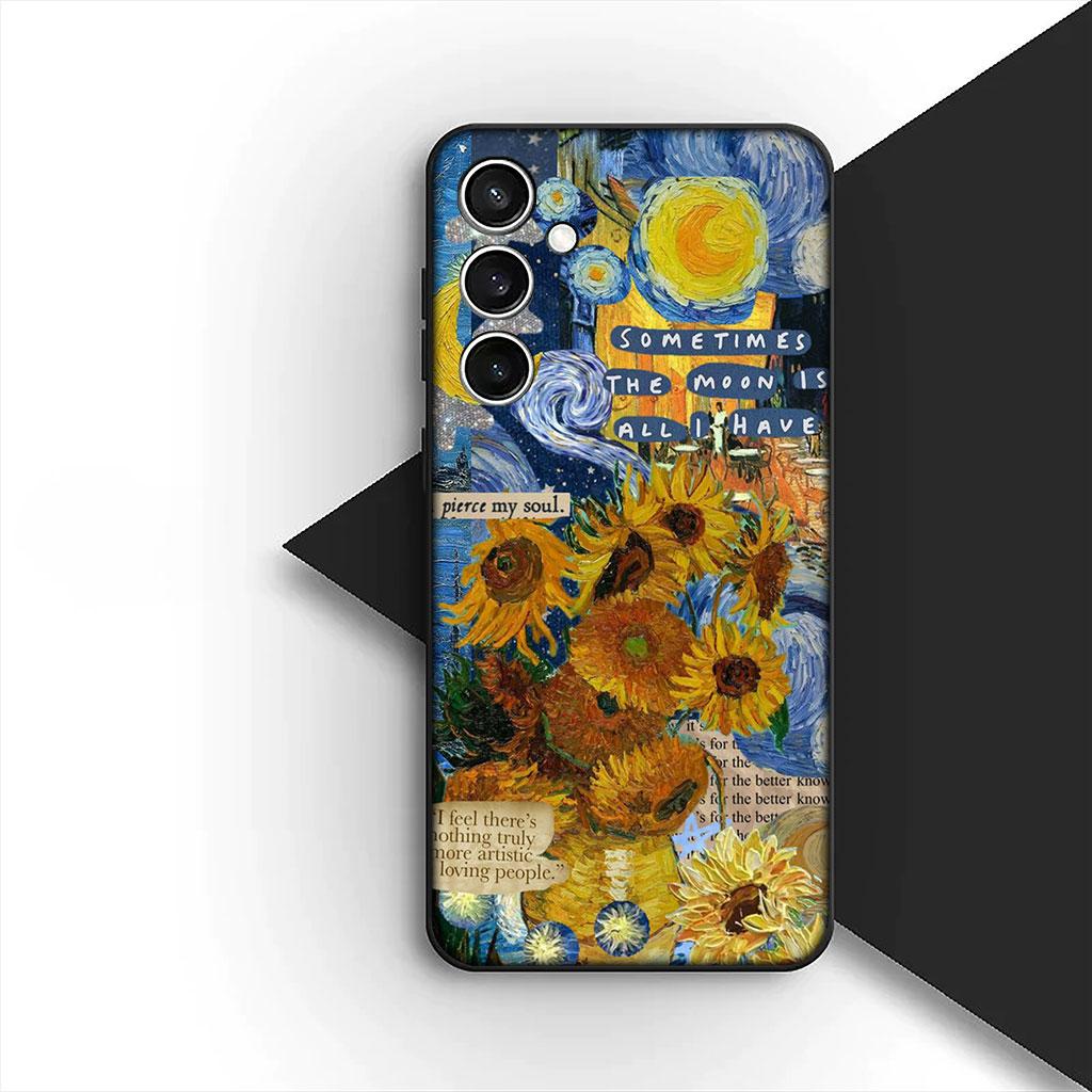 Phone Cover for Samsung Galaxy S22 S21 S20 FE Ultra Plus A07 A17 A15 A16 A25 A57 A37 Casing Case Starry Night Van Gogh Sky Art
