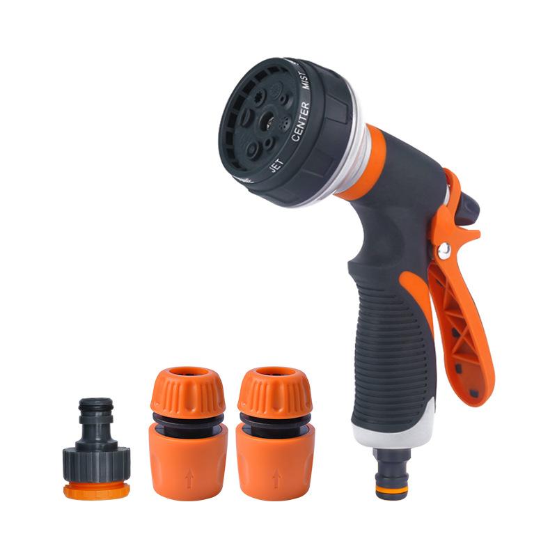 Garden high pressure water gun 8 Way High Pressure Hand Sprayer Spray Nozzle for Watering Lawn Car Washing Pet Bathing