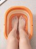 1 Piece Foldable Massage Foot Basin For Adults, Home And Dormitory Use Simple Design With Cover, Deep Soaking Foot Bath