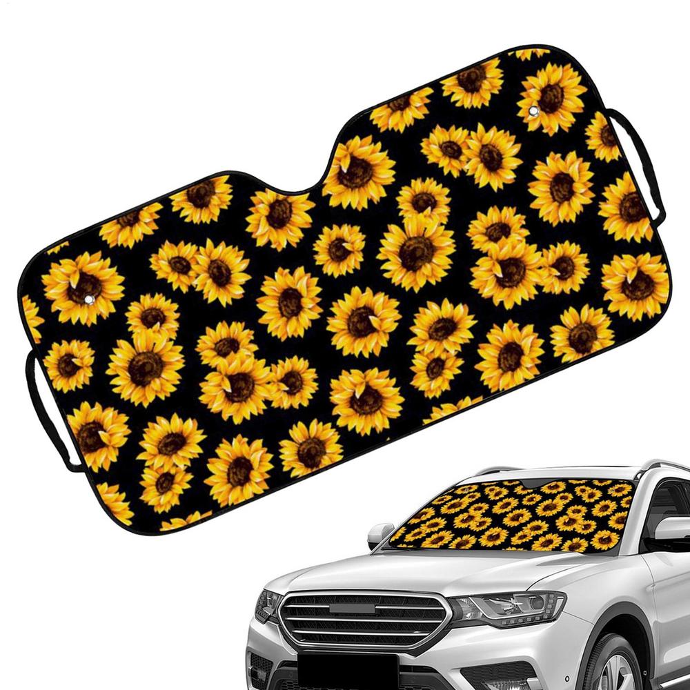 

Car Windshield Sun Shade Foldable Windscreen Sunshade UV Protection Sun Shade For Front Windshield Fits Small Sedans SUVs &